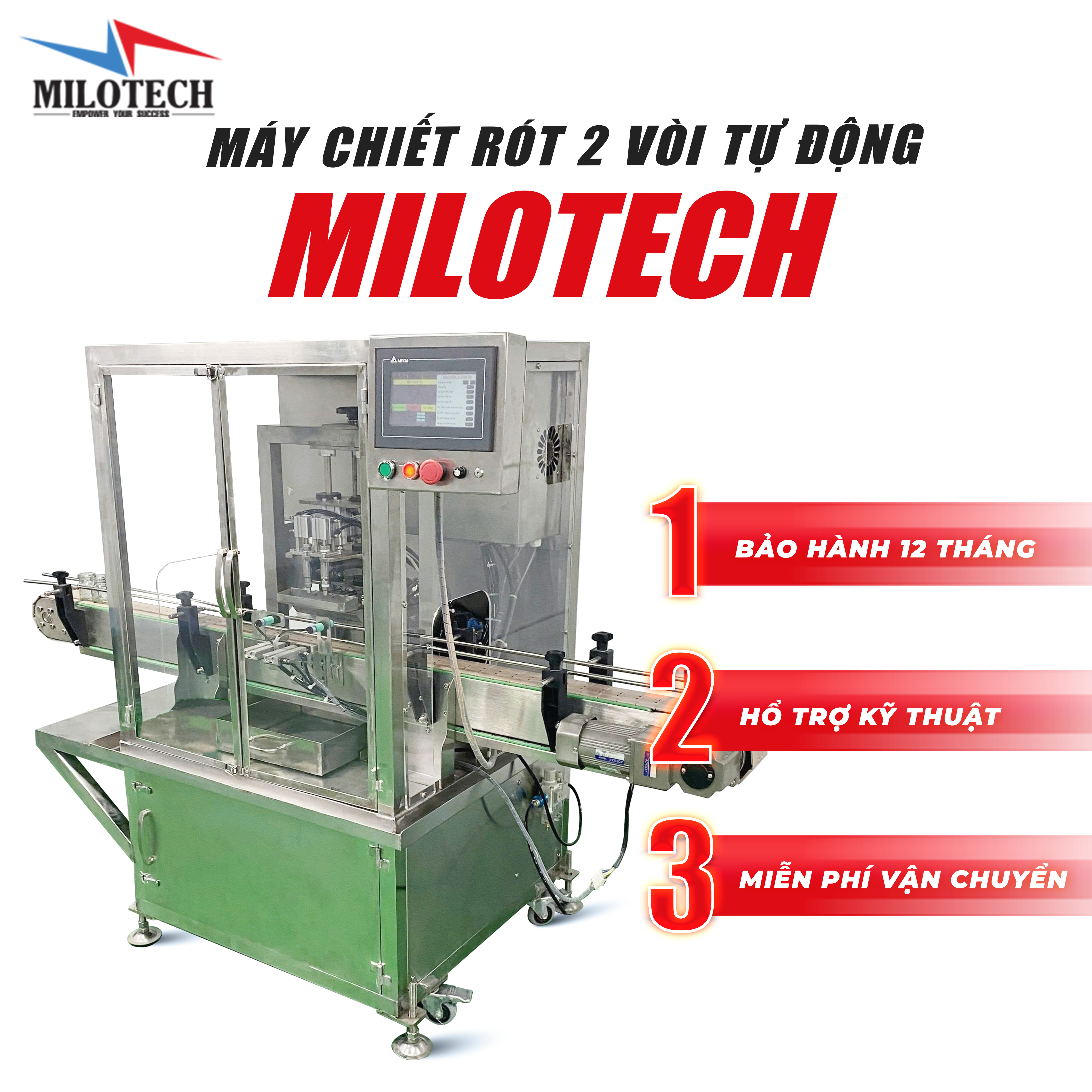 MÁY CHIẾC RÓT 2 VÒI TỰ ĐỘNG CÓ BĂNG TẢI