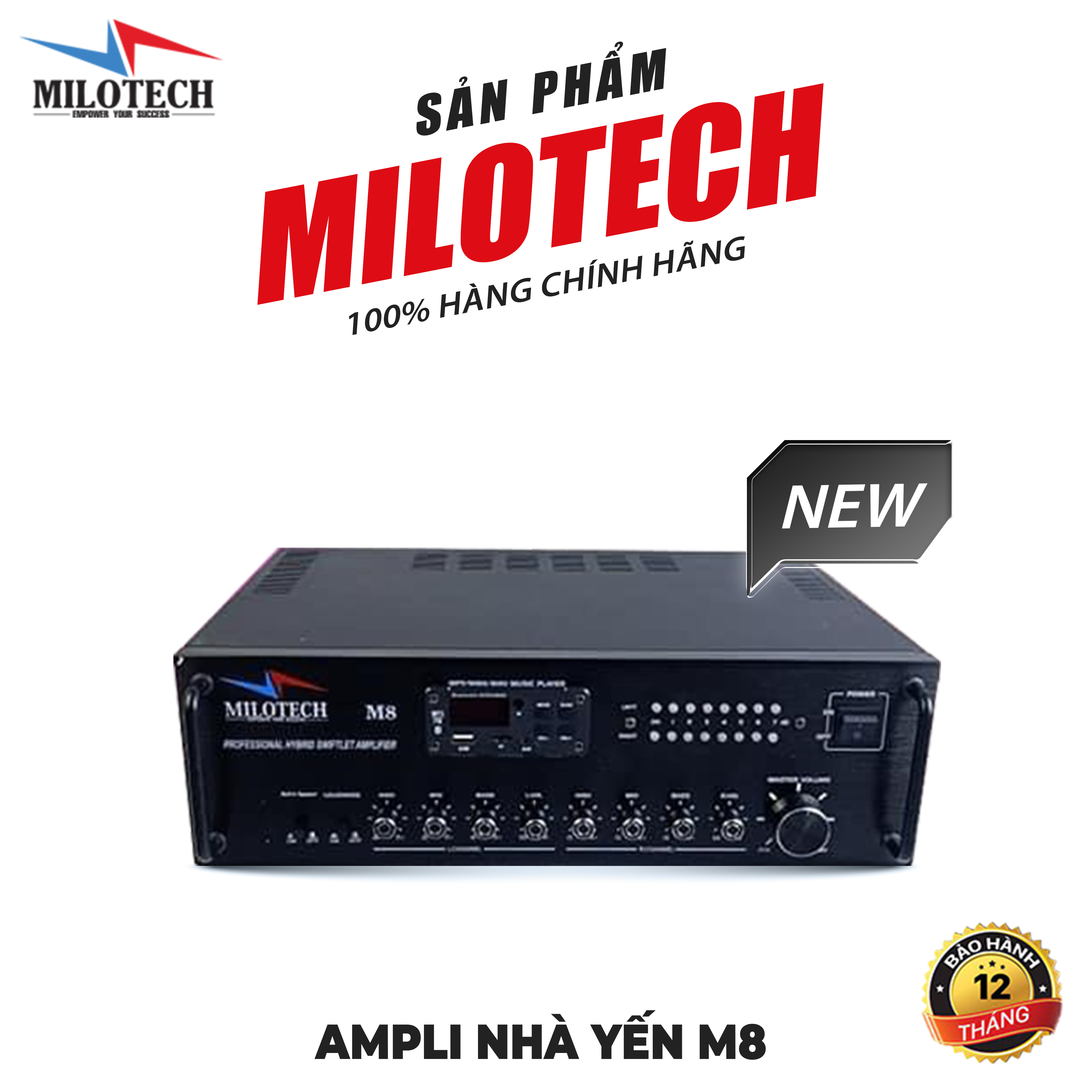 Ampli nhà yến Milotech M8 - Tải 550 loa ru