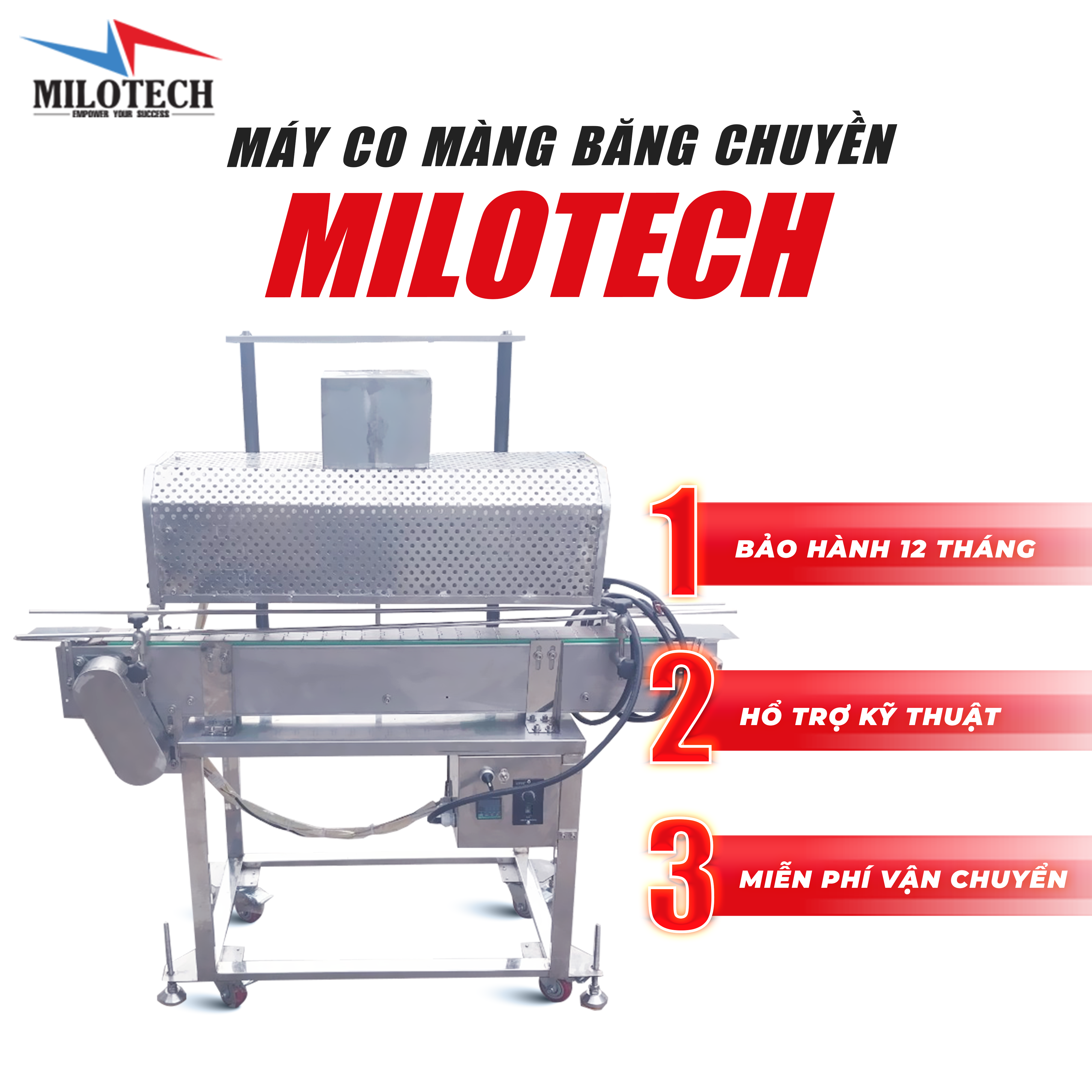 MÁY CO MÀNG BĂNG CHUYỀN CHÂN CAO