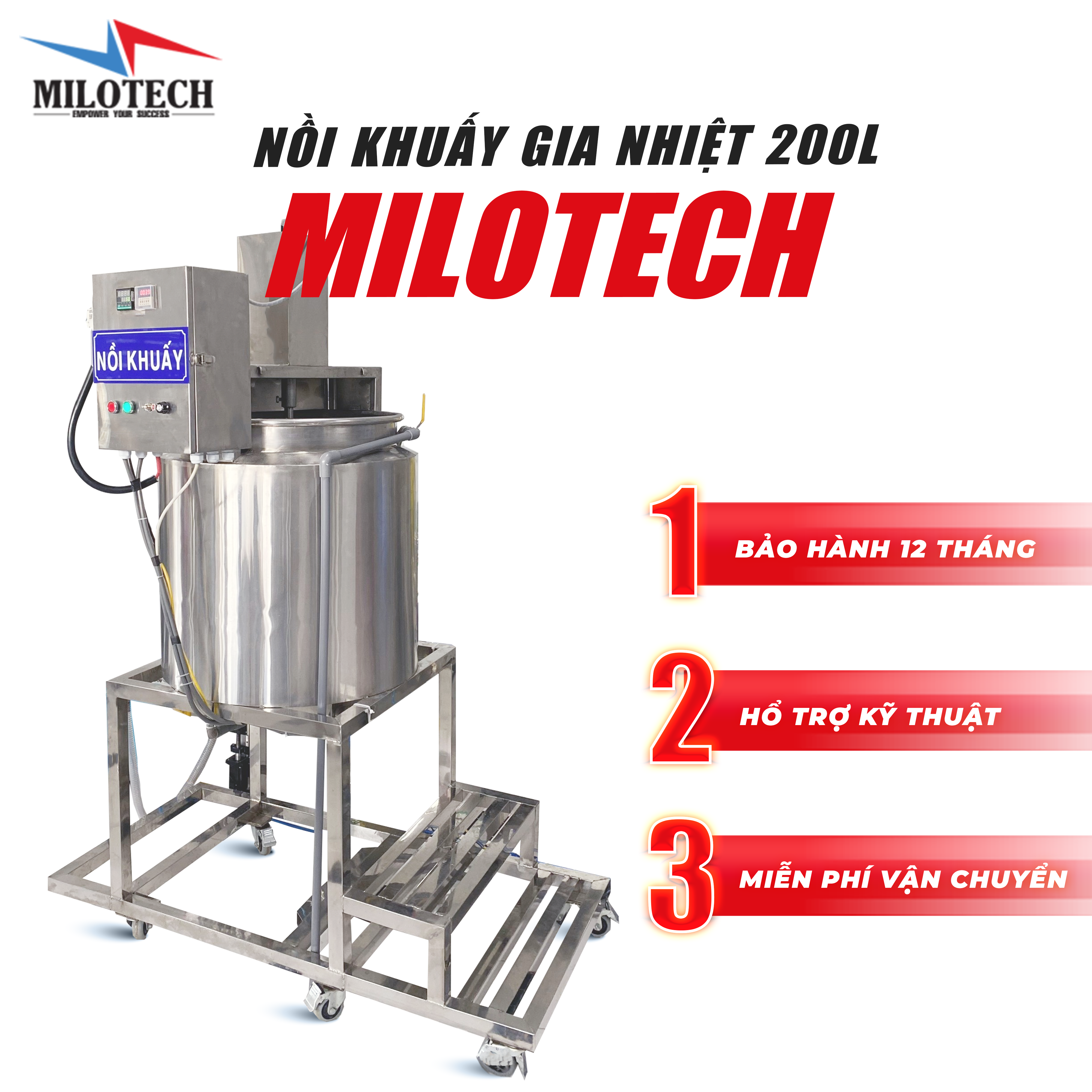 NỒI NẤU GIA NHIỆT CÓ CÁNH KHUẤY 200L