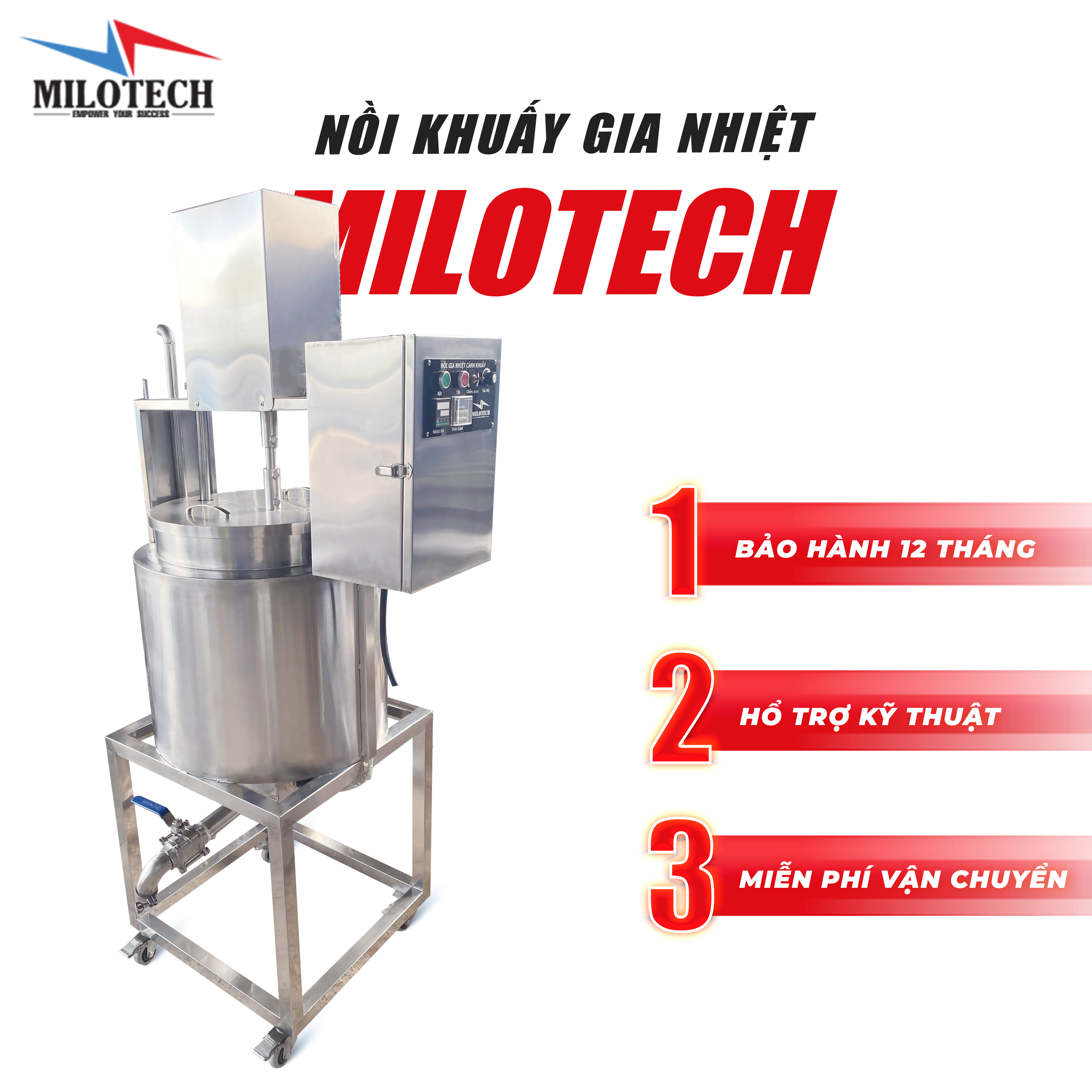 NỒI GIA NHIỆT CÓ CÁNH KHUÂY 100L