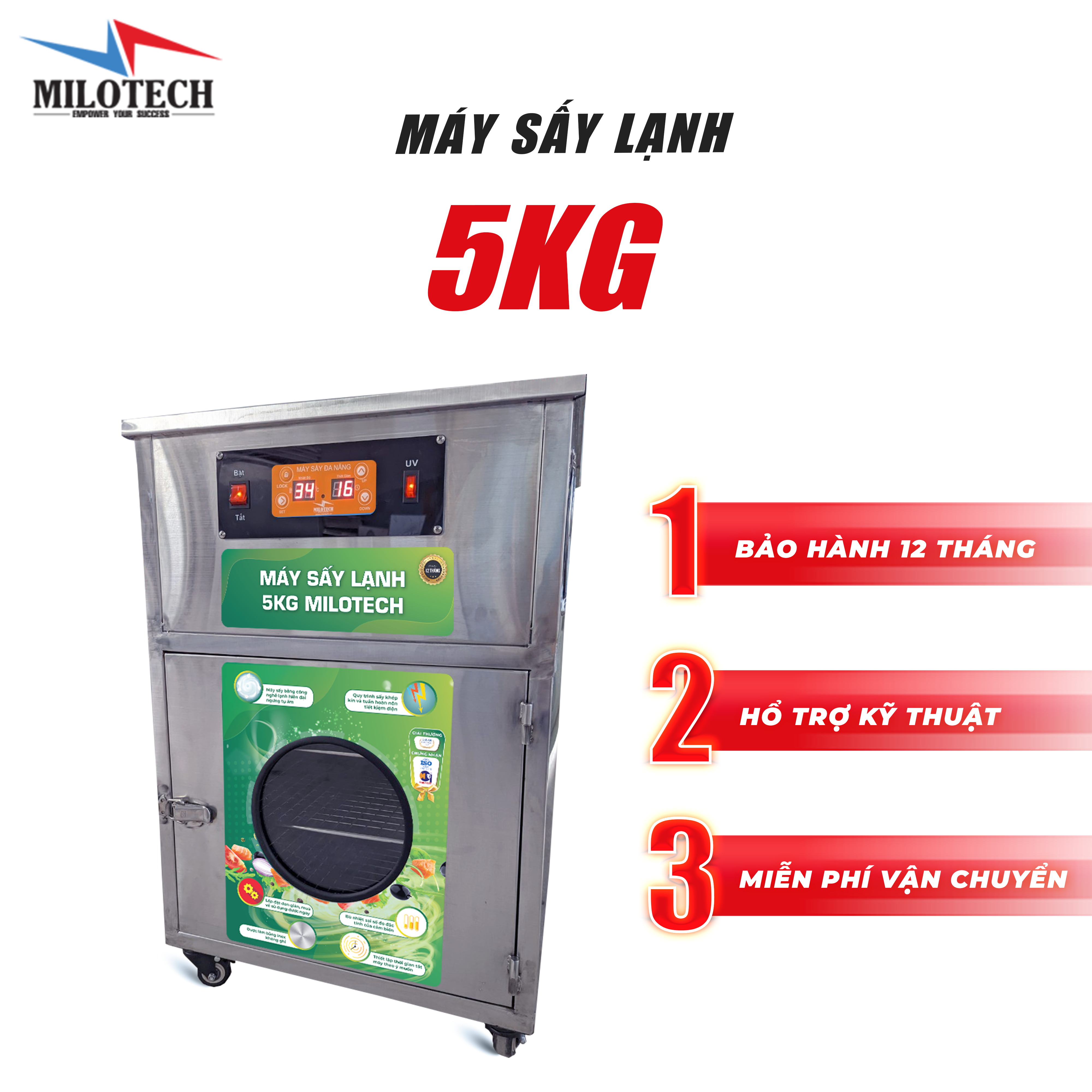 MÁY SẤY LẠNH THỰC PHẨM 5KG MILOTECH