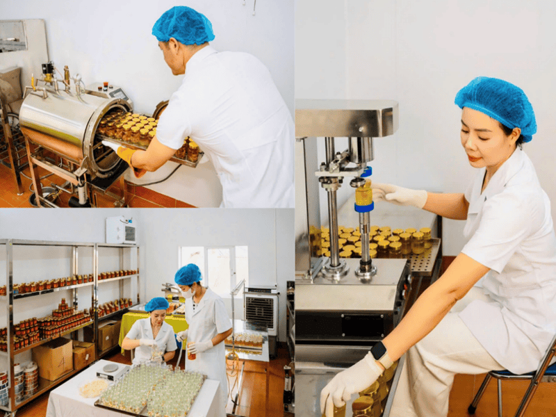 Hệ thống tiệt trùng yến hũ công suất lớn