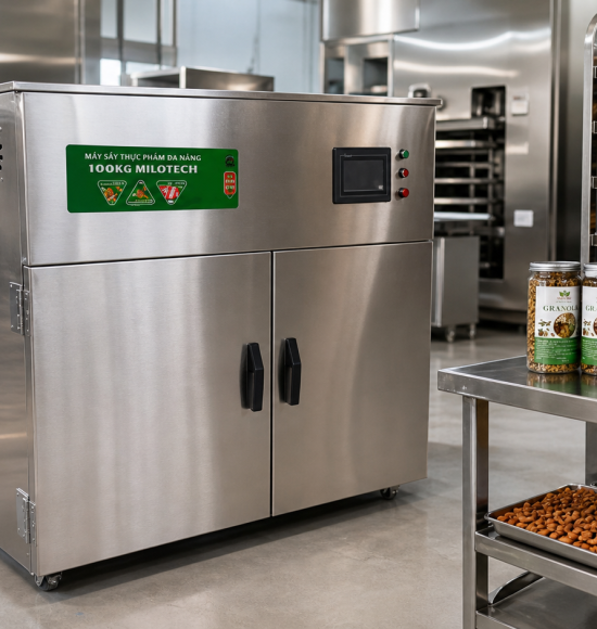 Từ hạt dinh dưỡng đến sản phẩm granola thành phẩm – Giải pháp sấy đa năng Milotech 100kg