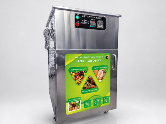 Máy Sấy Thực Phẩm Đa Năng Milotech 20kg – Giải Pháp Sấy Trái Cây, Nông Sản Và Thực Phẩm Chất Lượng