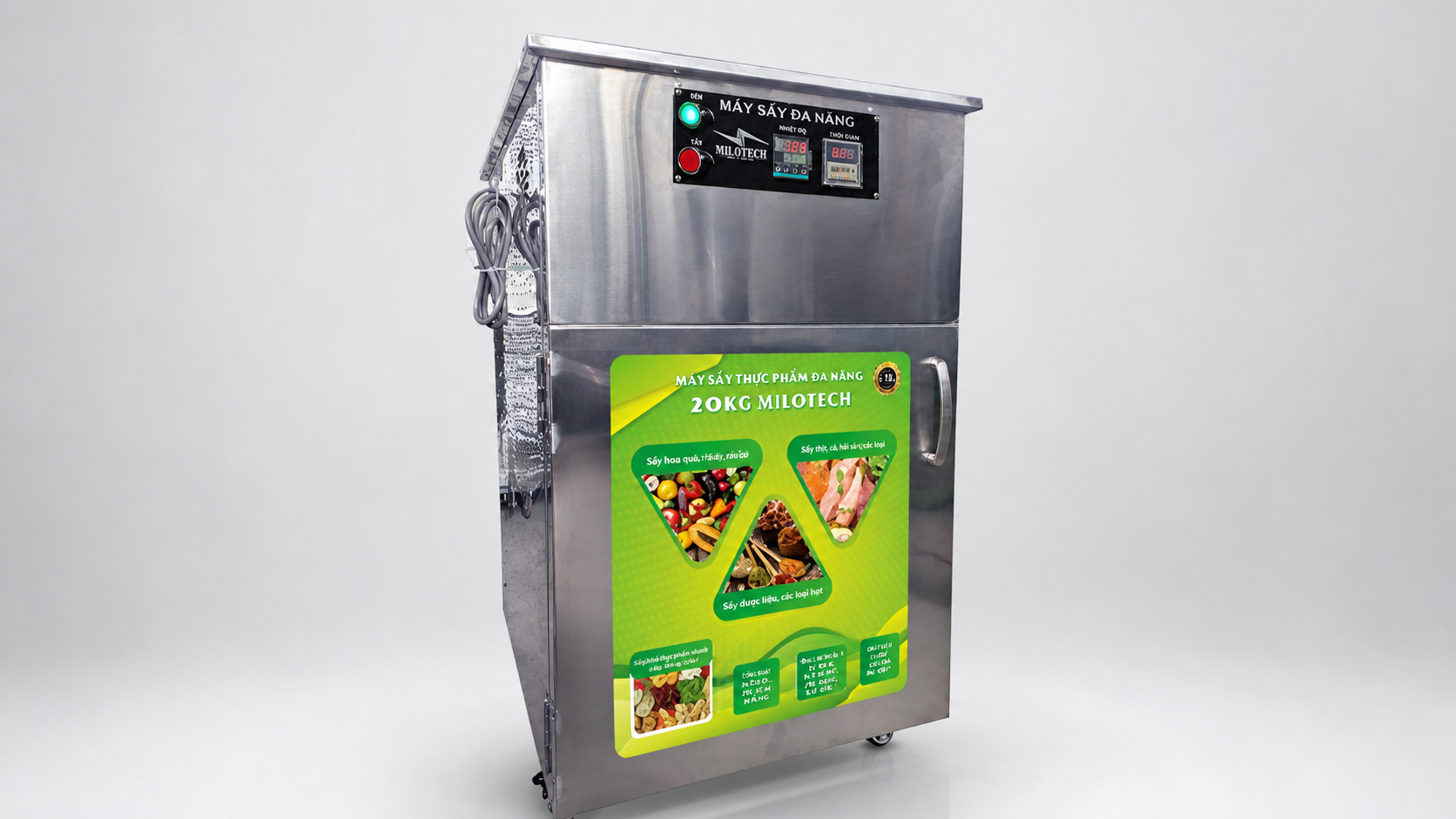 Máy sấy thực phẩm đa năng Milotech 20kg