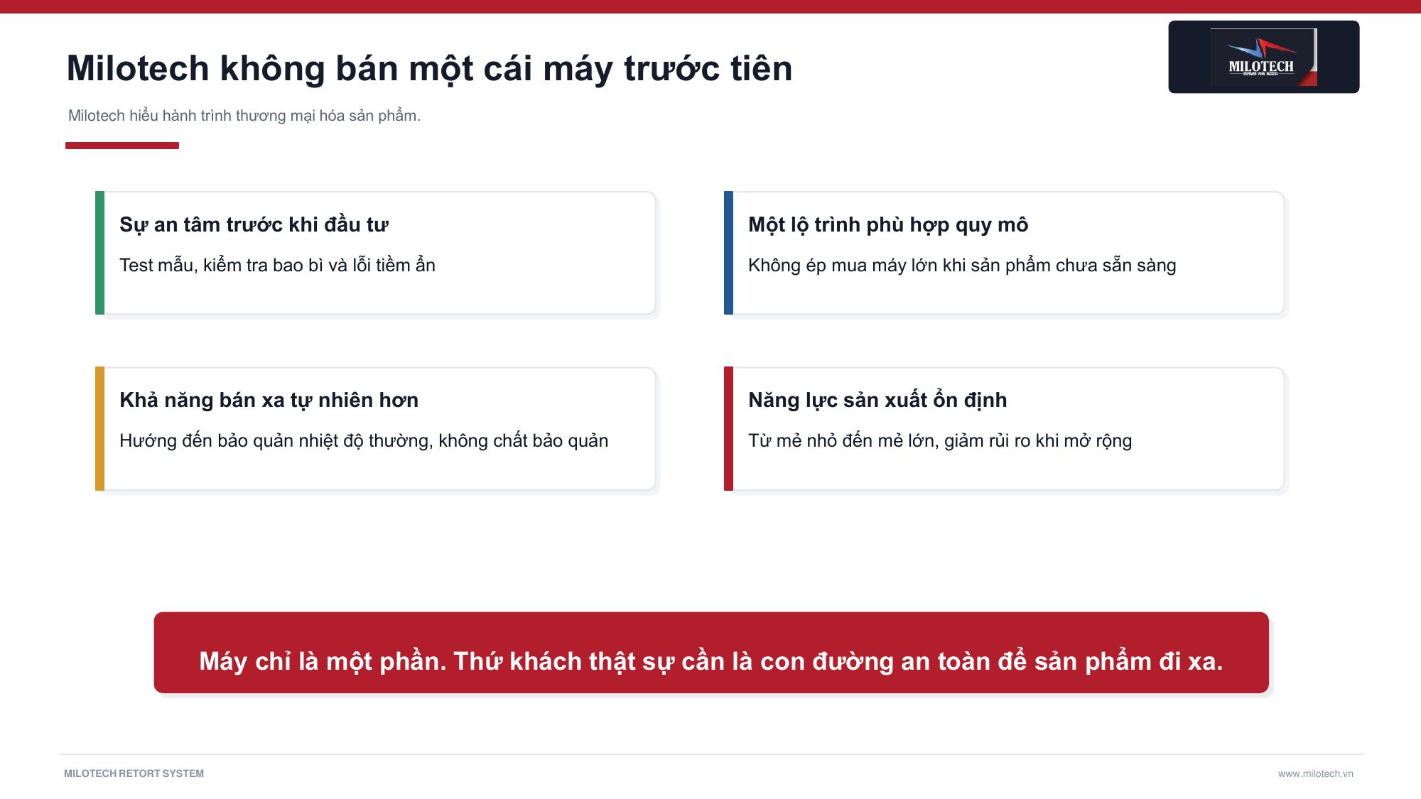 Những lợi ích khi chọn Milotech làm đối tác tiệt trùng thực phẩm