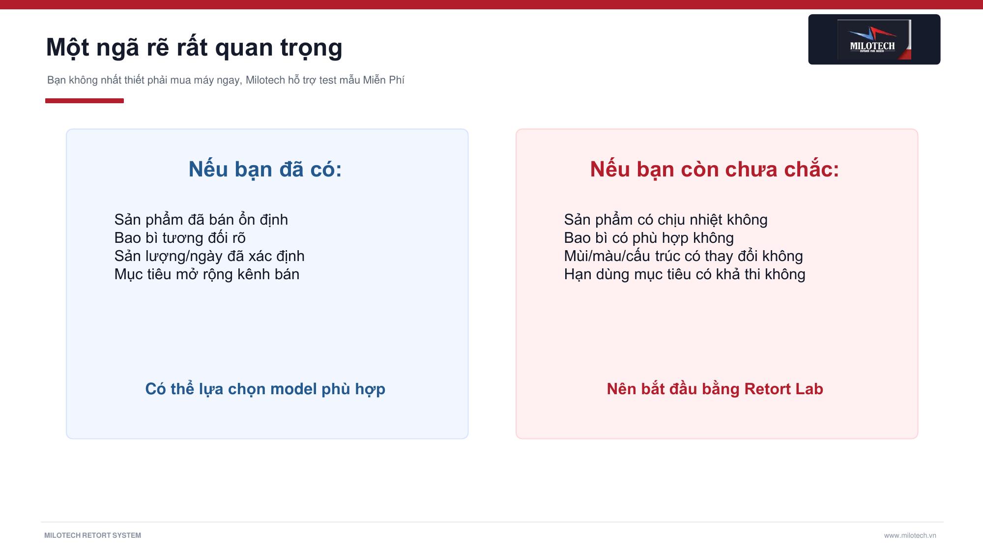 Một ngã rẽ quan trọng: Chọn test mẫu hay đầu tư máy luôn