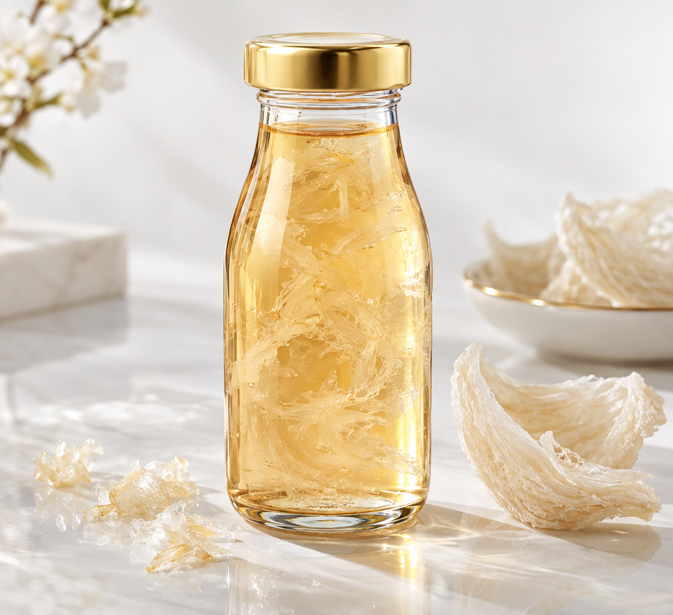 Hình ảnh minh họa nước yến chai thủy tinh