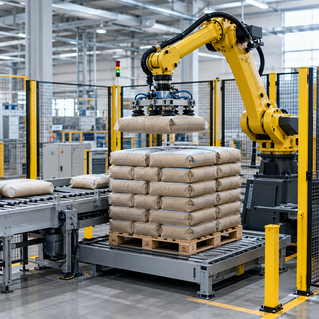Tổng quan giải pháp - robot gắp bao 50kg