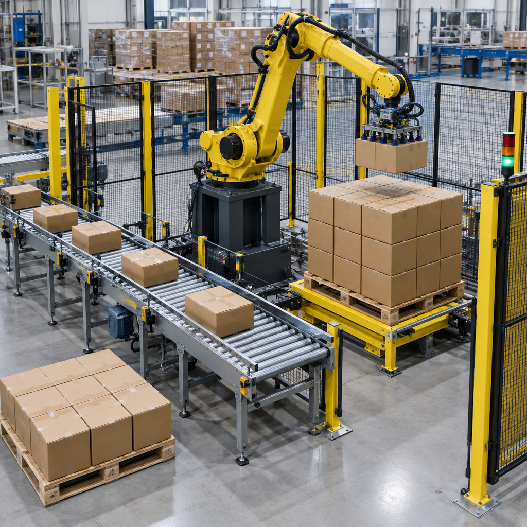 Ứng dụng thực tế - robot palletizer